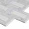 Msi Bianco Dolomite Lynx 12 In. X 12 In. X 10Mm Polished Marble Mesh-Mounted Mosaic Tile, 10PK ZOR-MD-0245 - alternate 2